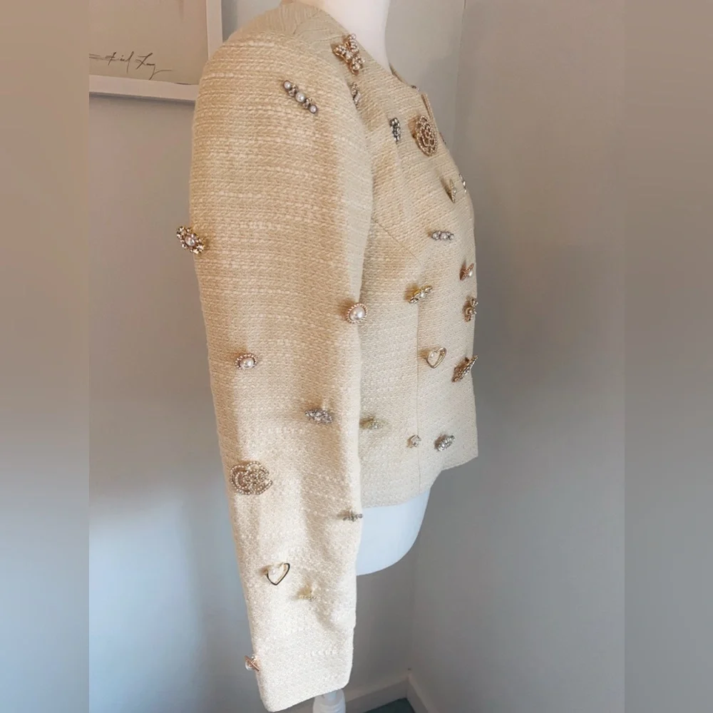 L’Agence Tayla Embellished Boucle Jacket - Picture 8 of 16